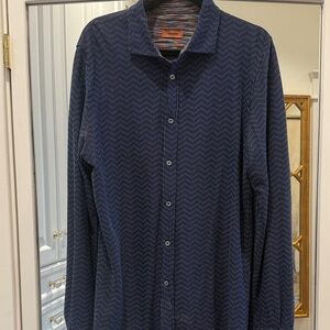 Missoni Navy Blue Button-Up Shirt
